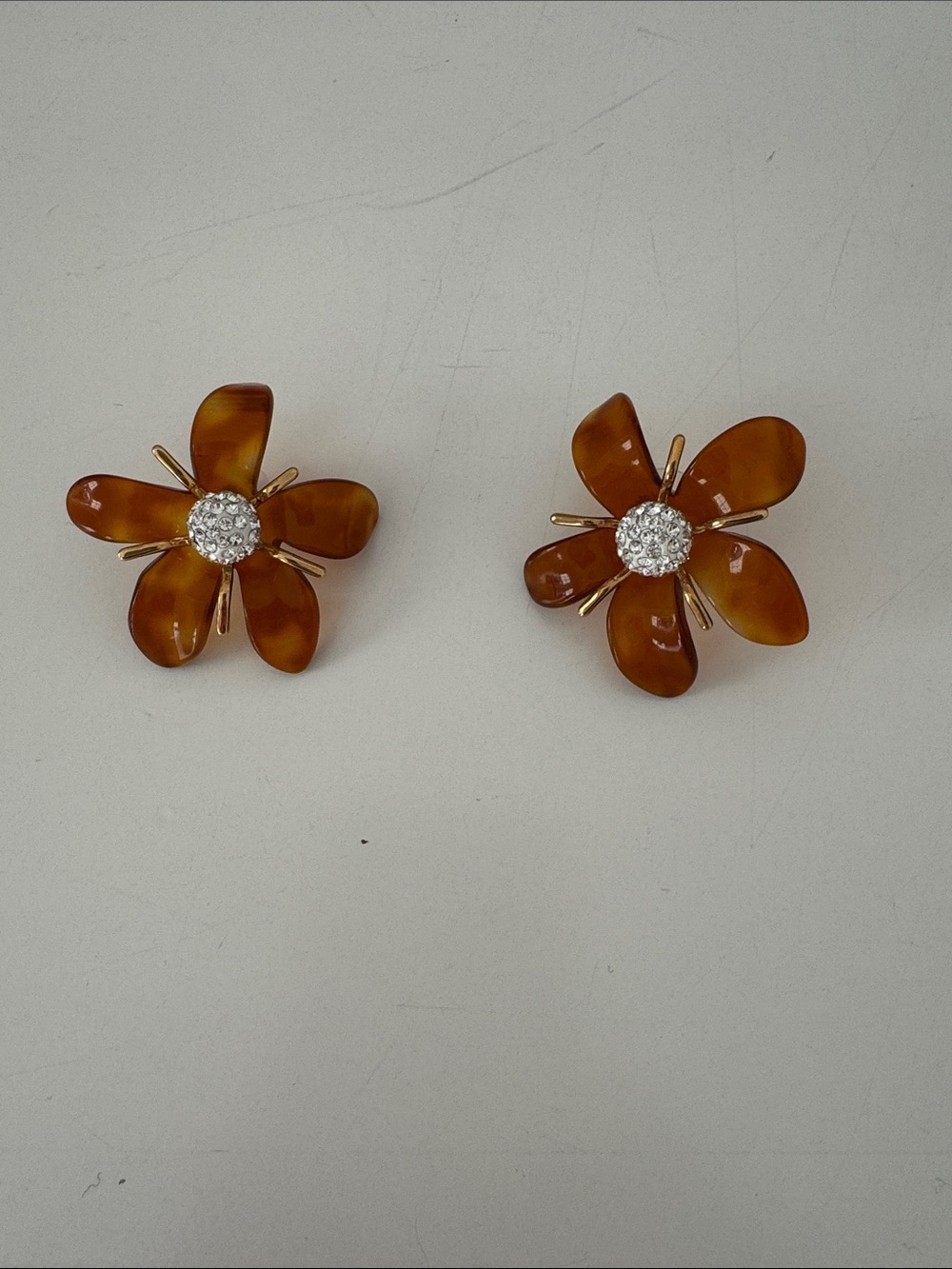 Lele Sadoughi Amber Flower Crystal Stud Earrings - Women Jewelry